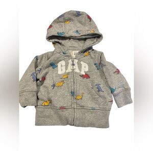 GAP Kids Multicolor Dinosaur Print Hoodie size 3-6 months